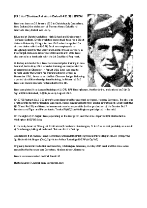 A preview of a PDF biography for Dalzell, Errol Thomas Paterson